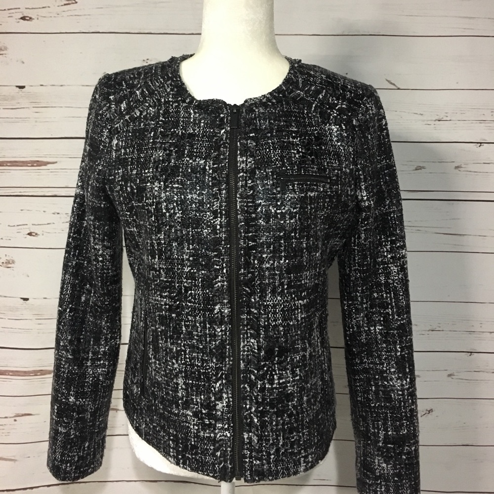 Banana republic fringe jacket zipper pockets small